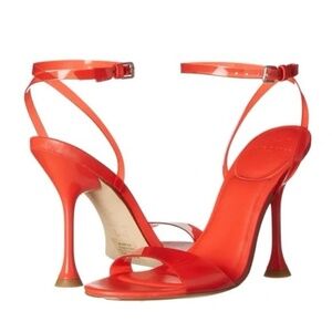Marc Fisher Red Calisty Strappy Heeled Sandal Open Toe Size 7